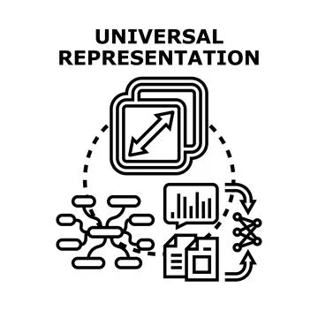 Universal representation adapting data and neural networks イラスト素材