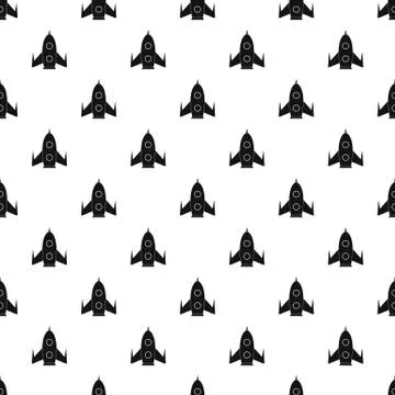 Universal rocket pattern, simple style Stock Illustration