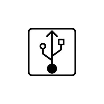 Universal serial bus connectivity symbol represents connection, linking and.. Stock Illustration