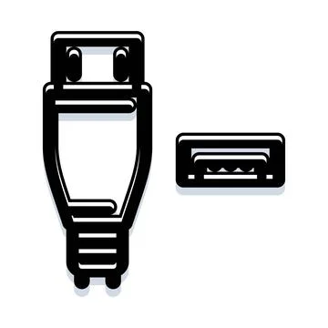Universal serial bus connector and socket types Stock Illustration