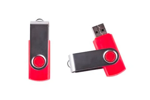 Universal serial bus USB drive isolated over the white background. Stock Photos