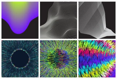 Universal set geometric shape with text template Stock Illustration