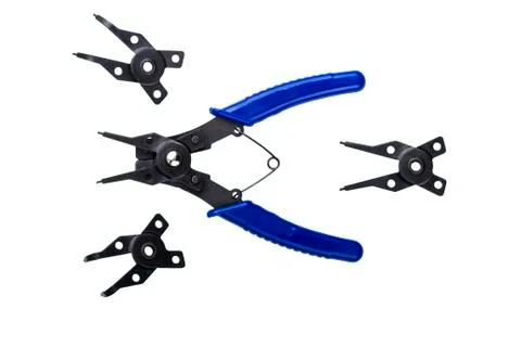 Universal snap ring pliers set Stock Photos