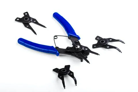 Universal snap ring pliers set Stock Photos