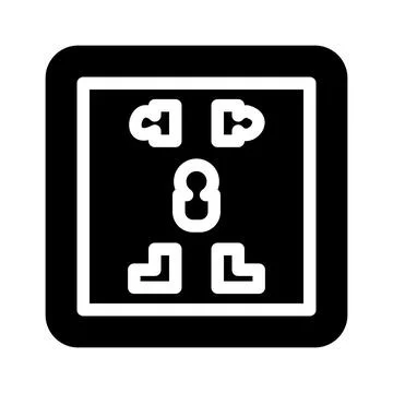 Universal socket power glyph icon vector illustration Stock Illustration