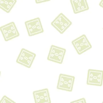 Universal socket power glyph vector seamless pattern Stock Illustration