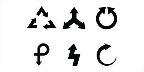 Universal Solid Block Right Arrows Grid Ilustración de archivo
