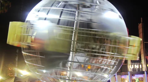 Universal Studio Hollywood Globe Timelapse Video stock 35479692