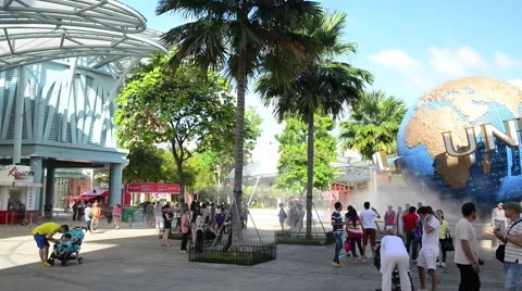 Universal Studios on January 13, 2015 in Sentosa island, Singapore Stock Footage 48552688