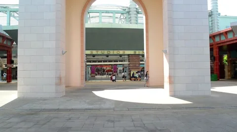 Universal Studios on January 13, 2015 in Sentosa island, Singapore Stock Footage 48552907