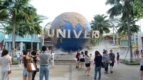 Universal Studios on January 13, 2015 in Sentosa island, Singapore Stock Footage 49724953