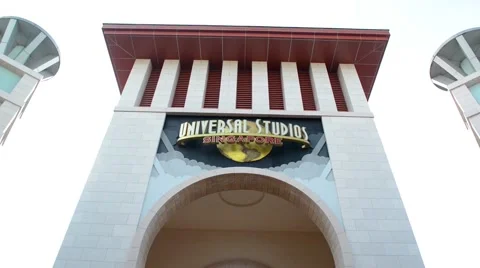 Universal Studios on January 13, 2015 in Sentosa island, Singapore Stock Footage 49725189