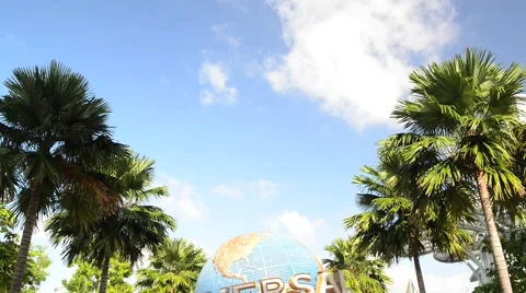 Universal Studios on January 13, 2015 in Sentosa island, Singapore Stock Footage 51979720
