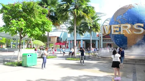 Universal Studios on January 13, 2015 in Sentosa island, Singapore Stock Footage 51979848