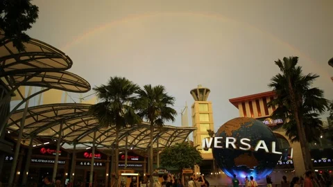 Universal Studios in Sentosa Stock Footage 90648174