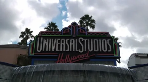 Universal Studios sign time lapsed Stock Footage 7739542
