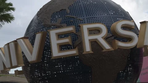 Universal Studios Singapore Globe outside Universal Studios Singapore on 動画素材 332109453