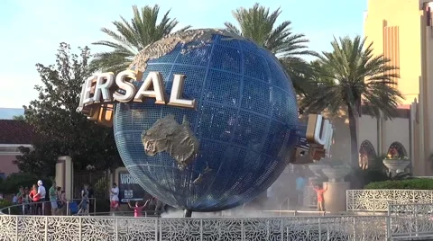 Universal Studios Spinning Globe Stock Footage 46010808