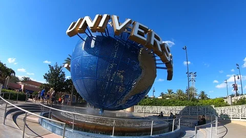 Universal Studios Spinning Globe Time Lapse HD 库存影片 106407867