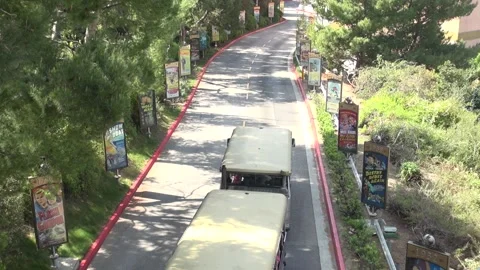 Universal Studios Studio Tour Tram, Hollywood, California, USA Stock Footage 148303248