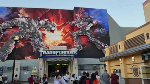 Universal Studios Transformers The Ride ... | Stock Video | Pond5