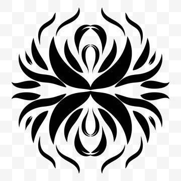 A universal symmetrical element for a pattern. Floral ornament. Isolated ob.. Stock Illustration