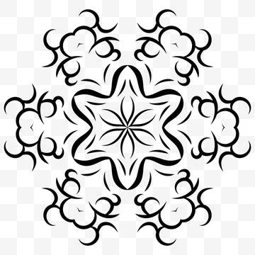 A universal symmetrical element for a pattern. Original ornament. Isolated .. Ilustración de archivo
