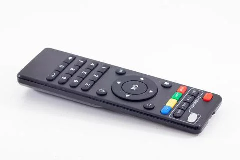 A universal television remote control isolated on white background Stock Photos