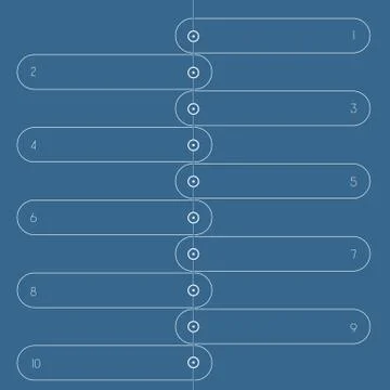 Universal template modern infographic. Lines. 10 positions Stock Illustration