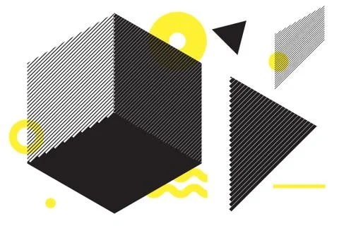 Universal trend geometric shapes set Stock Illustration