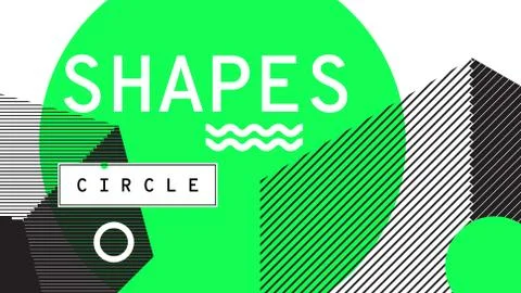 Universal trend Poster Background with bright bold geometric composition Stock Illustration