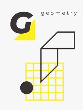 Universal trend poster. Linear geometric shapes set with halftone elements Stock Illustration