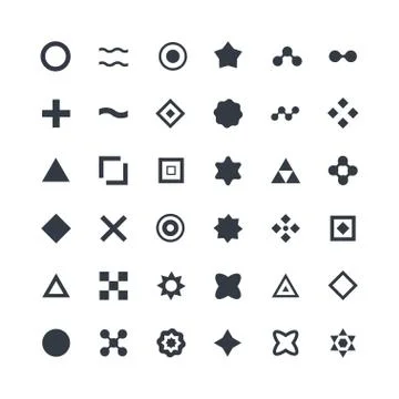 Universal unique Icons For Web and Mobile. Black and white style isolated vector Stock Illustration