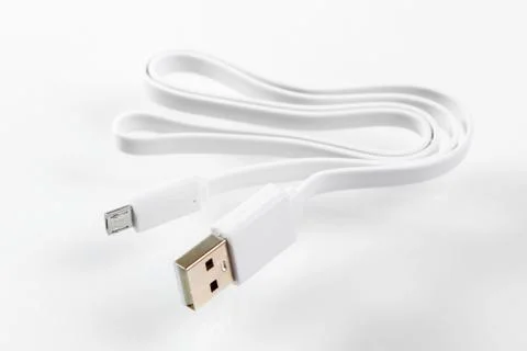 The universal usb cable on white background Stock Photos