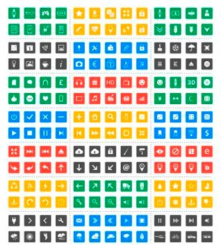 Universal vector icon set - Material Design Ilustração Stock Gratuita