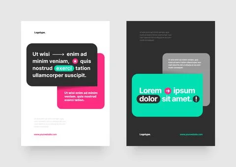 Universal vector layout template for events, companies or any business related. Stock Illustration