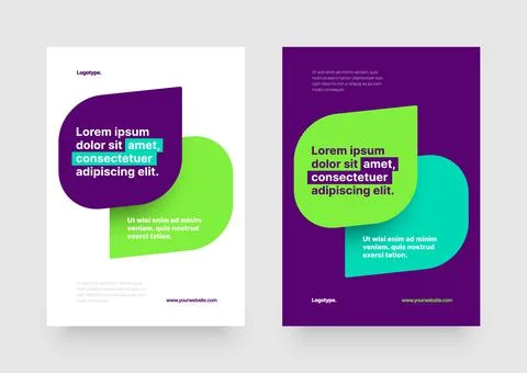 Universal vector layout template for events, companies or any business related. Stock Illustration