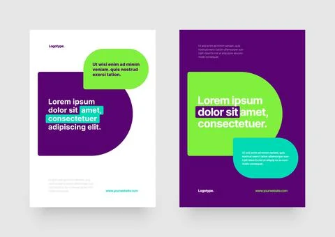 Universal vector layout template for events, companies or any business related. Illustrazione stock