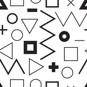 Universal vector lineal geometric seamless pattern in minimalist Stock Illustration