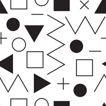 Universal vector lineal geometric seamless pattern in minimalist Stock Illustration