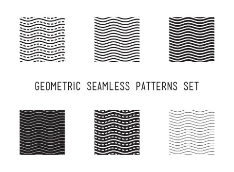 Universal vector lineal geometric wave seamless pattern Stock Illustration