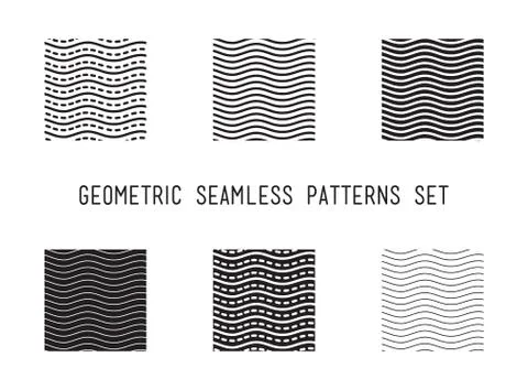 Universal vector lineal geometric wave seamless pattern Stock Illustration