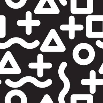 Universal vector seamless pattern, hand-drawn doodles Stock Illustration