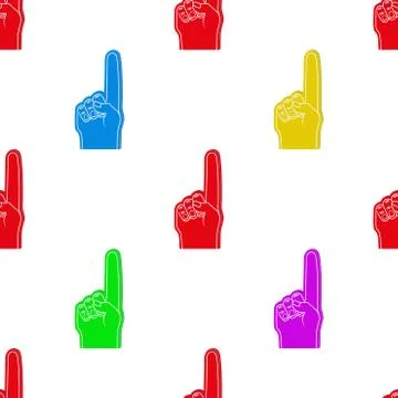 Universal vector seamless patterns tiling. Sport theme with fun fingers Stock Illustration