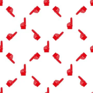Universal vector seamless patterns tiling. Sport theme with fun fingers Stock Illustration
