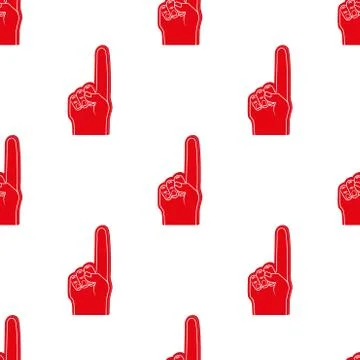 Universal vector seamless patterns tiling. Sport theme with fun fingers Illustrazione stock