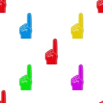 Universal vector seamless patterns tiling. Sport theme with fun fingers Stock Illustration