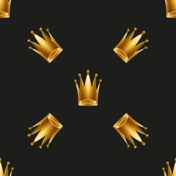 Universal vector seamless patterns tiling. Royal queen princess Stock Illustration