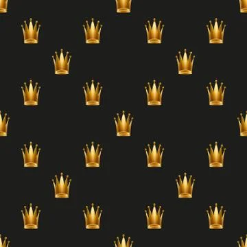 Universal vector seamless patterns tiling. Royal queen princess Stock Illustration