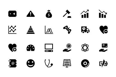 Universal Web and Mobile UI Icons Set Illustrazione stock